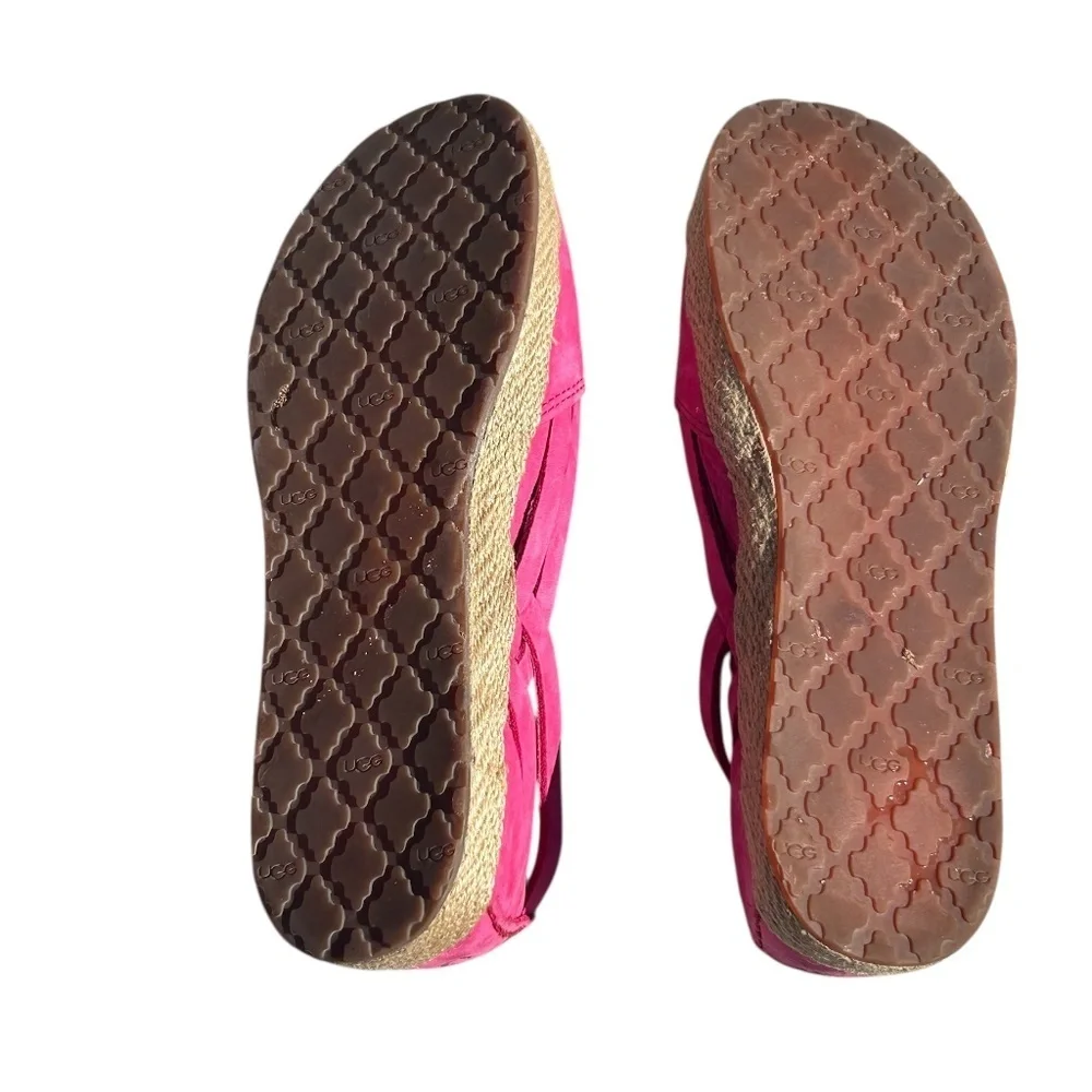 UGG Cicily Pink Slip On Sandal Espadrille size 8.5